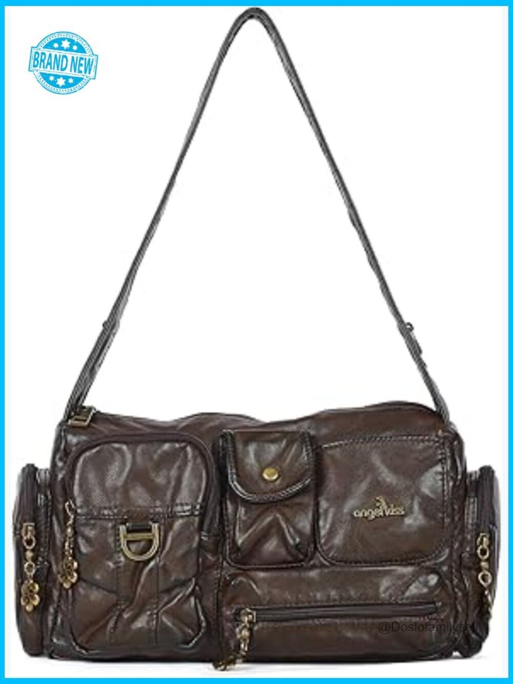 Vintage Hobo Shoulder Bag Crossbody with Adjustable Strap and Multiple Pockets